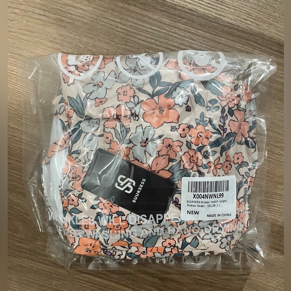 SUUKSESS NWT Tummy Control One-Piece Swimsuit in Yellow Floral